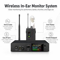 Système de monitoring intra-auriculaire stéréo EM1100-10R pour les spectacles sur scène, le studio, les répétitions de groupe, et le studio à domicile