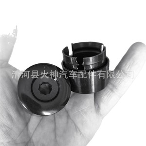 Cache-écrou de roue 25 mm en aluminium noir pour remplacement et réparation de couvre-moyeu de roue de voiture - Product Image 2