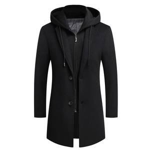 Nuovo Arrivo 2022 Cappotto Invernale Casual da Uomo in Lana Lungo Stile <span class=keywords><strong>Trench</strong></span> <span class=keywords><strong>con</strong></span> <span class=keywords><strong>Cappuccio</strong></span> - Product Image 4