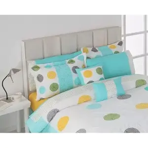 Juego de Funda de Edredón Mary Blue de 10 Piezas con Diseño de Puntos, Estilo Moderno para el Hogar - Product Image 4