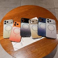 Coque de téléphone magnétique fine scintillante effet étoilé – design acrylique tendance pour iPhone 17 Pro Max, 16 Pro et 11/12