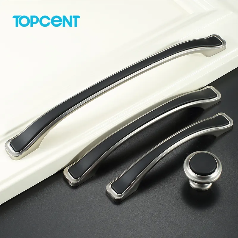 Блочные ручки Topcent из цинкового сплава, современная простая кухонная мебель, ящики для шкафа