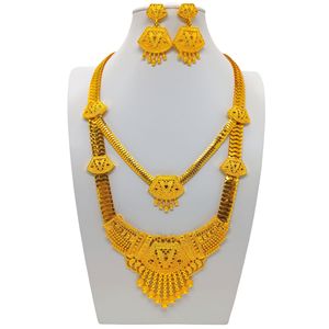 Conjunto de Joyería de Dubái, Collar y Aretes, Chapado en Oro, Aleación, Regalo de Boda, Estilo Lujoso Hecho a Mano, para el Año Nuevo Chino - Product Image 2