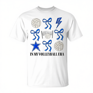 T-shirt personnalisé sur le thème du volley-ball pour le jour de match, avec nœud coquette, de la collection « Dans ma ère du volley-ball » - Product Image 3