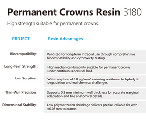 Impresora 3D Imprime Coronas Dentales Permanentes de Resina Sintética, Marca <span class=keywords><strong>IFUN</strong></span>, IF3180 Líquido de Alta Precisión, Biocompatible, 100% Puro - Product Image 2