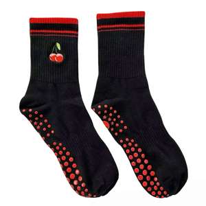 Chaussettes de Pilates personnalisées avec grip, chaussettes de yoga et de <span class=keywords><strong>barre</strong></span> en coton avec grip - Product Image 3