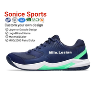 Chaussures de tennis unisexes en gros, respirantes, avec empeigne en maille, semelle pour terrains en terre battue, logo personnalisé - Printemps/Été/Hiver