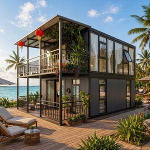 Maison préfabriquée moderne de 20 pieds ou 40 pieds, alimentée à l'énergie solaire, petite maison conteneur extensible pour complexe hôtelier <span class=keywords><strong>RayZen</strong></span> - Product Image 2