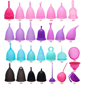 Venta al por mayor 100% Copas Menstruales Orgánicas Médicas Set Silicona Menstruación Stassed Mujer Copa Menstrual