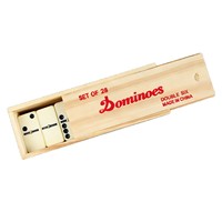 Jeu de dominos en bois double six de 28 pièces, diverses tailles, écologique, éducatif, coffret en bois, pour le commerce transfrontalier