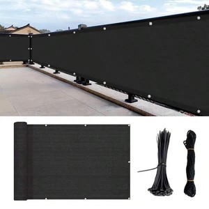 Kailizi Black Shade Netting 8 Needles Woven HDPE UV <b>Stabilized</b> Rectangle Enclosure Nets For Courtyards Balconies - Product Image 1