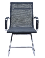 Chaise de bureau moderne avec dossier en maille et structure métallique, hauteur et accoudoirs réglables, pour bureau à domicile