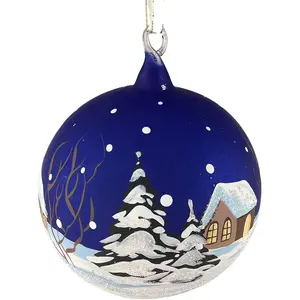 Новогодний декоративный шар с ручной росписью