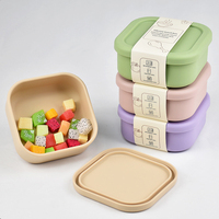 Eversoul Contenants à collation sans BPA pour micro-ondes et lave-vaisselle Boîte à bento Conteneurs de stockage des aliments Boîte à lunch en silicone pour enfants