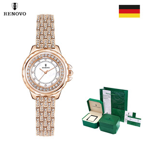 Reloj de Cuarzo para Mujer <span class=keywords><strong>RENOVO</strong></span> 66008 de Marca Alemana, con Esfera de Aleación de 26 mm, Cristales Brillantes, Resistente al Agua, de Lujo y Moda - Product Image 2