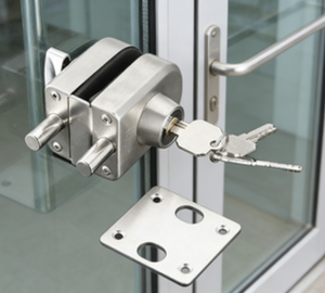 Loquet de sol incurvé en acier inoxydable pour porte vitrée – Design moderne et pratique - Product Image 2