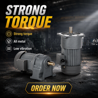 Moteur à engrenages AC de petite taille de haute qualité, 1,5 CV, triphasé, moteur à induction industriel avec réducteur