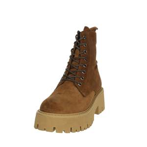 Bottines à plateforme en cuir marron style daim pour femme Cinzia Soft - Product Image 5