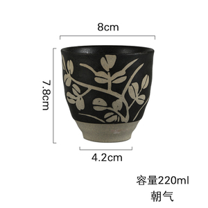 <span class=keywords><strong>Taza</strong></span> de Té Zen Pintada a Mano, <span class=keywords><strong>Taza</strong></span> <span class=keywords><strong>Maestra</strong></span> de Gres Retro Hecha a Mano - Product Image 4