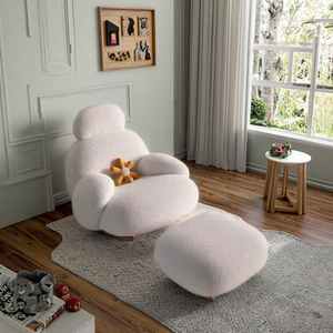 Chaise à bascule moderne Dabai Pouf accessible de luxe pour petits appartements Chaise de loisirs confortable en tissu Normcore extensible - Product Image 1