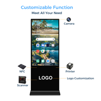 Totem Digital Signage LCD Vertikal 32 Inci yang Dapat Disesuaikan, untuk Penggunaan di Dalam Ruangan dengan Sistem Android untuk Iklan di Mal & Ritel