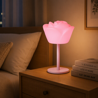 Lampe de table populaire pour salle de bain, chambre, extérieur, restaurant avec charge rapide Type-C et veilleuse LED