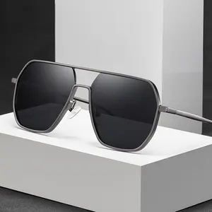 2024 O Mais Recente Design Sunglasses Alumínio magnésio Full Frame com lentes TAC Eye Shade para Homem Dirigir Caminhadas Visão Noturna