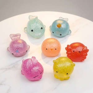 <b>Large</b> Mochi Gold Powder Ocean Animal Sensory Push Pop Stress Ball Cute Squishy Slow Rebound Toy for Office <b>Desk</b> Unisex - Product Image 1