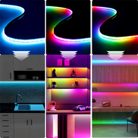 Bande LED RGB Flexible Intelligente Dream Color 5V 12V 24V WS2811 WS2812B, Ruban LED Adressable COB pour Décorations