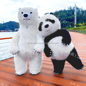 Cartone animato gonfiabile panda mascotte costume orsacchiotto polare carnevale di <span class=keywords><strong>Halloween</strong></span> costume mascotte - Product Image 4