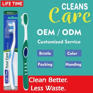 <span class=keywords><strong>Cepillo</strong></span> de Dientes de Fábrica para Adultos, Masajeador de Encías, Limpiador de Lengua, Mango Antideslizante Ondulado, Cerdas de Nylon Medianas, para Higiene Bucal en el Hogar - Product Image 2