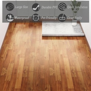 Rouleau de Revêtement de Sol en PVC Vinyle Souple Imperméable, Épaisseur 0,3 mm - 2 mm, Imitation <span class=keywords><strong>Parquet</strong></span> ou Cuir - Product Image 4