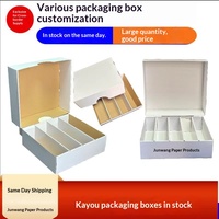 Boîte de voyage pour cartes, emballage à quatre/cinq grilles, plateau pliable avec impression laminée, carton ondulé personnalisable, boîte pour une seule carte