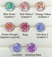 Getta G23 Titanium Alloy Sandwich Gradient Eight-Sided Rose-Cut Zircon Flash Tongue Nail Human Body Piercing Ear Bone Stud
