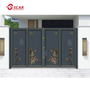 Puerta <span class=keywords><strong>de</strong></span> Arte <span class=keywords><strong>de</strong></span> aluminio personalizada por el fabricante con puerta <span class=keywords><strong>de</strong></span> patio opuesta, puerta <span class=keywords><strong>de</strong></span> villa <span class=keywords><strong>de</strong></span> lujo, puerta <span class=keywords><strong>de</strong></span> Arte <span class=keywords><strong>de</strong></span> aluminio en área residencial - Product Image 3