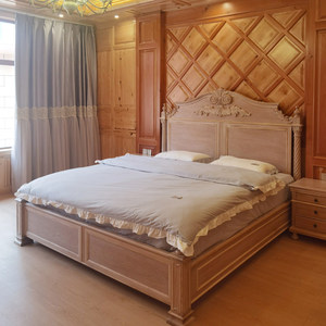 <span class=keywords><strong>Letto</strong></span> <span class=keywords><strong>a</strong></span> baldacchino matrimoniale in rovere massello stile rustico americano, vintage, per camera da <span class=keywords><strong>letto</strong></span> principale, 18m e 15m, su misura, da Shanghai - Product Image 3
