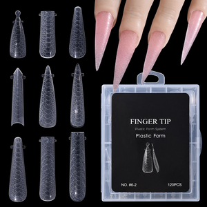 KADS 120Pcs Quick Building Nail Mold Tips For Acrylic Nail Clear False Nail Art Molds Nail Extension <b>Builder</b> Mold Manicure Tool - Product Image 3