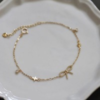 Dropshipping Bracelets en argent sterling 925 en forme de nœuds papillon pour femmes, bijoux en zircon avec finition dorée, pour cadeaux