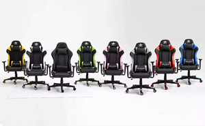 Silla Gamer de Cuero Negro de Alta Calidad, Silla Giratoria RGB para PC, Reclinable, para Uso en Oficina, Silla de Juego 5934 - Product Image 6