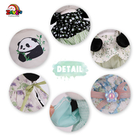 Zaves 12 pouces doux Panda jouet bleu vif rechargeable petit style frais avec une jambe debout tissu vêtements robe fabricant pour les filles