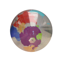 Globe terrestre gonflable miniature personnalisé en PVC, ballon de plage pailleté, jouet d'extérieur pour jeux en piscine