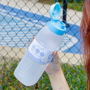 Bouteille d'eau froide Lohin 1200 ml Grande capacité Portable Sports de plein air Bleu Vert Couleur unie - Product Image 3