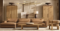 Mobilier moderne d'intérieur haut de gamme pour salon table basse de luxe en bois massif de style italien