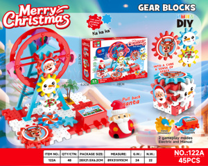 Lot de 45 blocs de construction de Noël en gros, jouet de construction STEM, jouets de <span class=keywords><strong>puzzle</strong></span> personnalisés du Père Noël pour enfants - Product Image 3