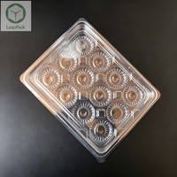 Contenants en plastique transparent jetables pour cupcakes, desserts, muffins, gâteaux au chocolat, boîtes d'emballage alimentaire 5403