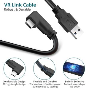 USB3.2 Gen 2 Nuevo modelo VR Link Cable Carga rápida con señal mejorada Independiente Tipo-C PD Nylon Jacket Play and Charge - Product Image 6