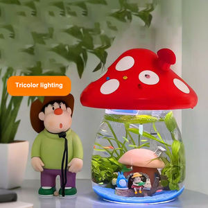 Nueva <span class=keywords><strong>Pecera</strong></span> con Forma de Hongo, Vidrio Ultra Blanco, Filtro Integrado, Oxígeno, <span class=keywords><strong>Pecera</strong></span> de Escritorio - Product Image 4