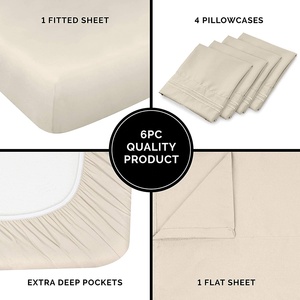 Vua Kích Thước Tùy Chỉnh Bộ Đồ Giường Duvet Cover Set 6 Mảnh Đặt Sang Trọng Tấm Ga Giường Thêm Mềm Mại Thoáng Khí Khách Sạn Sheets Set Bộ Đồ Giường Mền - Product Image 5