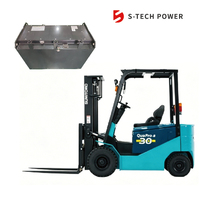 بطارية رافعة شوكية S-TECH POWER بقوة 73.6 فولت وسعة 410 أمبير في الساعة من نوع LiFePO4 صلبة الطور لطراز 8FB30 مع 4000 دورة تشغيل وتشغيل في درجات حرارة تتراوح بين -20 و55 درجة مئوية