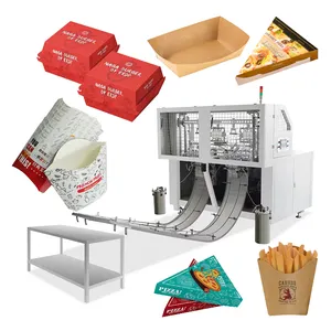 हॉट सेल डिस्पोजेबल पेपर भोजन बॉक्स बनाने की मशीनें लंच बॉक्स बनाने की मशीन ले जाती हैं
